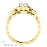 Oval Shaped Forever One Moissanite Engagement Ring #GTJ1064-oval-fo-y