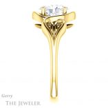 Oval Shaped Forever One Moissanite Engagement Ring #GTJ1064-oval-fo-y
