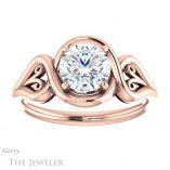 Round Cut Forever One Moissanite Engagement Ring #GTJ1064-round-fo-r 1 Round Cut Forever One Moissanite Engagement Ring #GTJ1064-round-fo-r
