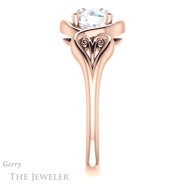 Round Cut Forever One Moissanite Engagement Ring #GTJ1064-round-fo-r 3 Round Cut Forever One Moissanite Engagement Ring #GTJ1064-round-fo-r