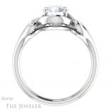 Round Cut Forever One Moissanite Engagement Ring #GTJ1064-round-fo-w 2 Round Cut Forever One Moissanite Engagement Ring #GTJ1064-round-fo-w