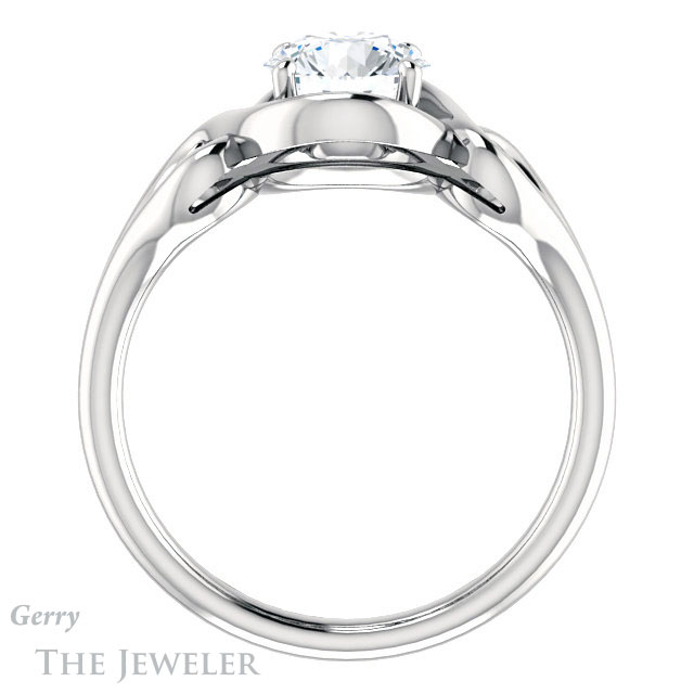 Round Cut Forever One Moissanite Engagement Ring #GTJ1064-round-fo-w 2 Round Cut Forever One Moissanite Engagement Ring #GTJ1064-round-fo-w