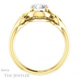 Round Cut Forever One Moissanite Engagement Ring #GTJ1064-round-fo-y 2 Round Cut Forever One Moissanite Engagement Ring #GTJ1064-round-fo-y