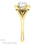 Round Cut Forever One Moissanite Engagement Ring #GTJ1064-round-fo-y 3 Round Cut Forever One Moissanite Engagement Ring #GTJ1064-round-fo-y