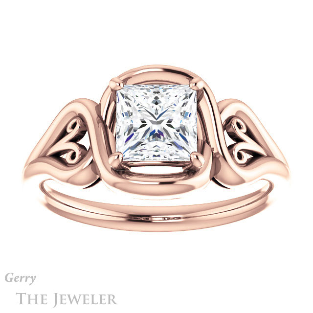 Princess Cut Forever One Moissanite Engagement Ring #GTJ1064-square-fo-r 1 Princess Cut Forever One Moissanite Engagement Ring #GTJ1064-square-fo-r