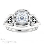 Princess Cut Forever One Moissanite Engagement Ring #GTJ1064-square-fo-w 1 Princess Cut Forever One Moissanite Engagement Ring #GTJ1064-square-fo-w