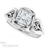 Princess Cut Forever One Moissanite Engagement Ring #GTJ1064-square-fo-w 5 Princess Cut Forever One Moissanite Engagement Ring #GTJ1064-square-fo-w