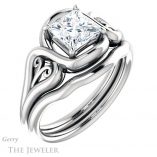 Princess Cut Forever One Moissanite Engagement Ring #GTJ1064-square-fo-w 6 Princess Cut Forever One Moissanite Engagement Ring #GTJ1064-square-fo-w