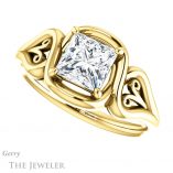 Princess Cut Forever One Moissanite Engagement Ring #GTJ1064-square-fo-y 5 Princess Cut Forever One Moissanite Engagement Ring #GTJ1064-square-fo-y