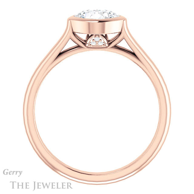 Cushion Cut Forever One Moissanite Engagement Ring #GTJ1065-cushion-fo-r