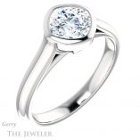 Cushion Cut Forever One Moissanite Engagement Ring #GTJ1065-cushion-fo-w