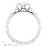 Cushion Cut Forever One Moissanite Engagement Ring #GTJ1065-cushion-fo-w