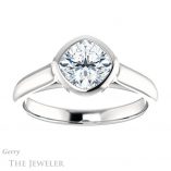 Cushion Cut Forever One Moissanite Engagement Ring #GTJ1065-cushion-fo-w
