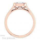 Emerald Cut Forever One Moissanite Engagement Ring #GTJ1065-emerald-fb-r 2 Emerald Cut Forever Brilliant Moissanite Engagement Ring #GTJ1065-emerald-fb-r