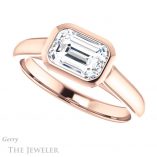 Emerald Cut Forever One Moissanite Engagement Ring #GTJ1065-emerald-fb-r 5 Emerald Cut Forever Brilliant Moissanite Engagement Ring #GTJ1065-emerald-fb-r