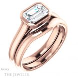 Emerald Cut Forever One Moissanite Engagement Ring #GTJ1065-emerald-fb-r 6 Emerald Cut Forever Brilliant Moissanite Engagement Ring #GTJ1065-emerald-fb-r