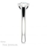 Emerald Cut Forever One Moissanite Engagement Ring #GTJ1065-emerald-fb-w 3 Emerald Cut Forever Brilliant Moissanite Engagement Ring #GTJ1065-emerald-fb-w