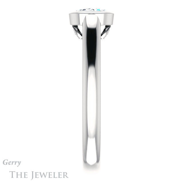 Emerald Cut Forever One Moissanite Engagement Ring #GTJ1065-emerald-fb-w 3 Emerald Cut Forever Brilliant Moissanite Engagement Ring #GTJ1065-emerald-fb-w