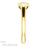 Emerald Cut Forever One Moissanite Engagement Ring #GTJ1065-emerald-fb-y 3 Emerald Cut Forever Brilliant Moissanite Engagement Ring #GTJ1065-emerald-fb-y