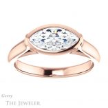 Marquise Cut Forever One Moissanite Engagement Ring #GTJ1065-marquise-fb-r 1 Marquise Cut Forever Brilliant Moissanite Engagement Ring #GTJ1065-marquise-fb-r