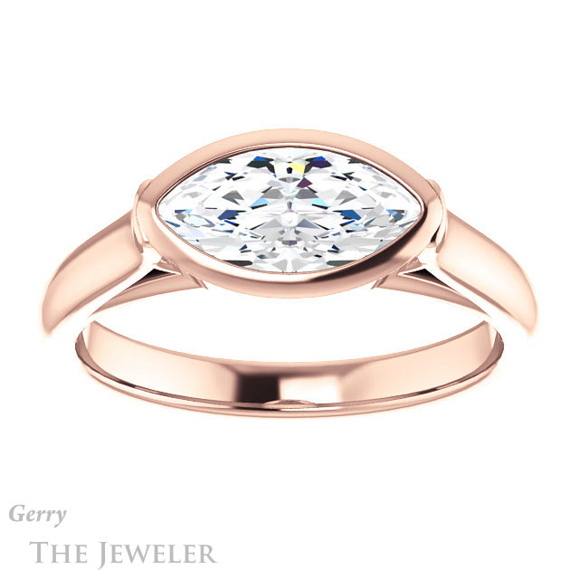 Marquise Cut Forever Brilliant Moissanite Engagement Ring #GTJ1065-marquise-fb-r