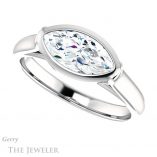 Marquise Cut Forever One Moissanite Engagement Ring #GTJ1065-marquise-fb-w 5 Marquise Cut Forever Brilliant Moissanite Engagement Ring #GTJ1065-marquise-fb-w