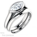 Marquise Cut Forever One Moissanite Engagement Ring #GTJ1065-marquise-fb-w 6 Marquise Cut Forever Brilliant Moissanite Engagement Ring #GTJ1065-marquise-fb-w
