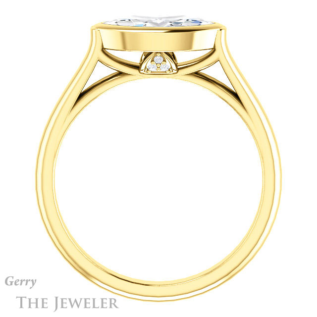 Marquise Cut Forever Brilliant Moissanite Engagement Ring #GTJ1065-marquise-fb-y