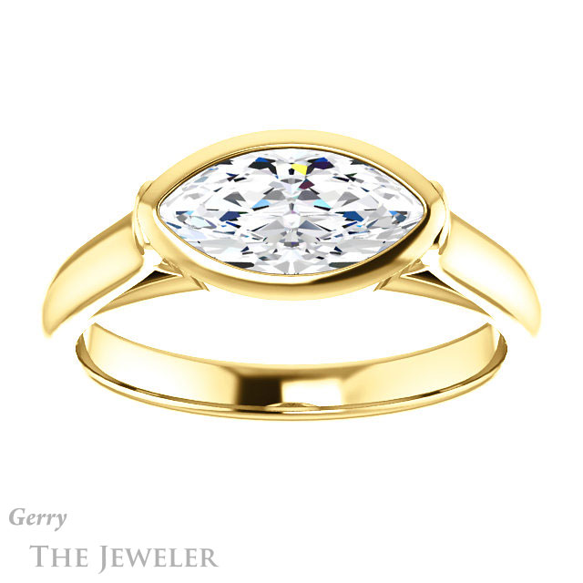 Marquise Cut Forever Brilliant Moissanite Engagement Ring #GTJ1065-marquise-fb-y