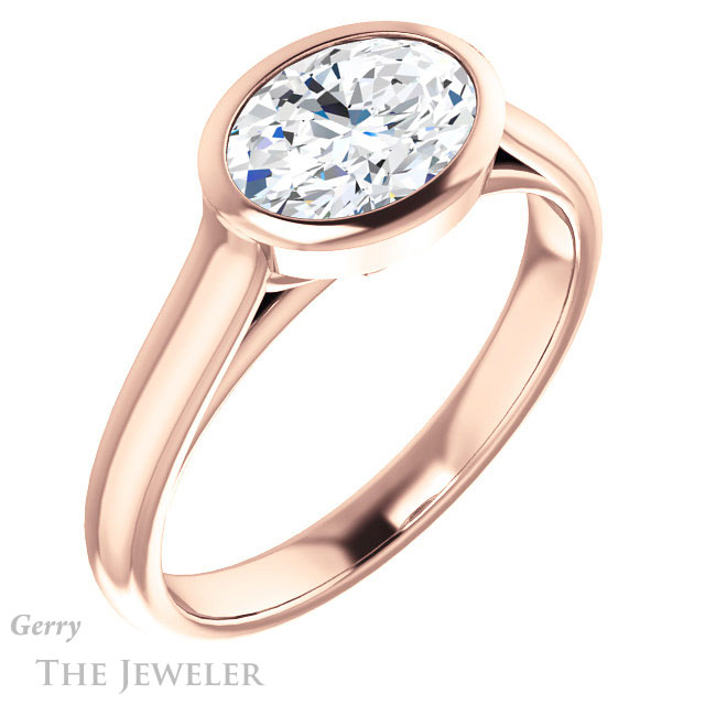 Oval Shaped Forever One Moissanite Engagement Ring #GTJ1065-oval-fo-r 4 Oval Shaped Forever One Moissanite Engagement Ring #GTJ1065-oval-fo-r