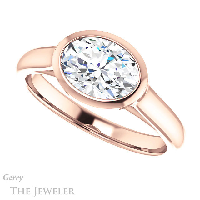 Oval Shaped Forever One Moissanite Engagement Ring #GTJ1065-oval-fo-r 5 Oval Shaped Forever One Moissanite Engagement Ring #GTJ1065-oval-fo-r