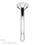 Oval Shaped Forever One Moissanite Engagement Ring #GTJ1065-oval-fo-w