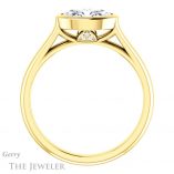 Oval Shaped Forever One Moissanite Engagement Ring #GTJ1065-oval-fo-y 2 Oval Shaped Forever One Moissanite Engagement Ring #GTJ1065-oval-fo-y
