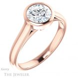 Round Cut Forever One Moissanite Engagement Ring #GTJ1065-round-fo-r 4 Round Cut Forever One Moissanite Engagement Ring #GTJ1065-round-fo-r