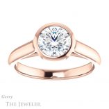 Round Cut Forever One Moissanite Engagement Ring #GTJ1065-round-fo-r 1 Round Cut Forever One Moissanite Engagement Ring #GTJ1065-round-fo-r