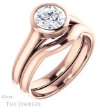 Round Cut Forever One Moissanite Engagement Ring #GTJ1065-round-fo-r 6 Round Cut Forever One Moissanite Engagement Ring #GTJ1065-round-fo-r