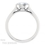 Round Cut Forever One Moissanite Engagement Ring #GTJ1065-round-fo-w 2 Round Cut Forever One Moissanite Engagement Ring #GTJ1065-round-fo-w