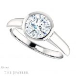 Round Cut Forever One Moissanite Engagement Ring #GTJ1065-round-fo-w 5 Round Cut Forever One Moissanite Engagement Ring #GTJ1065-round-fo-w