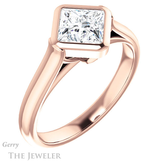 Princess Cut Forever One Moissanite Engagement Ring #GTJ1065-square-fo-r 4 Princess Cut Forever One Moissanite Engagement Ring #GTJ1065-square-fo-r