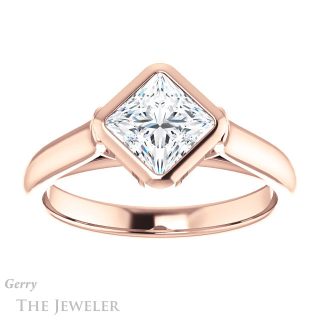 Princess Cut Forever One Moissanite Engagement Ring #GTJ1065-square-fo-r 1 Princess Cut Forever One Moissanite Engagement Ring #GTJ1065-square-fo-r