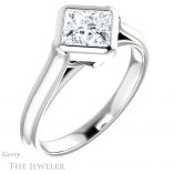 Princess Cut Forever One Moissanite Engagement Ring #GTJ1065-square-fo-w 4 Princess Cut Forever One Moissanite Engagement Ring #GTJ1065-square-fo-w