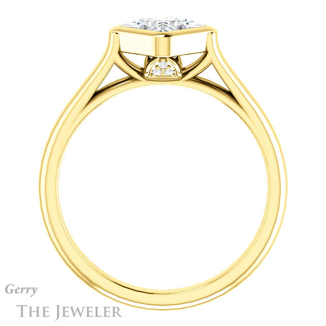 Princess Cut Forever One Moissanite Engagement Ring #GTJ1065-square-fo-y