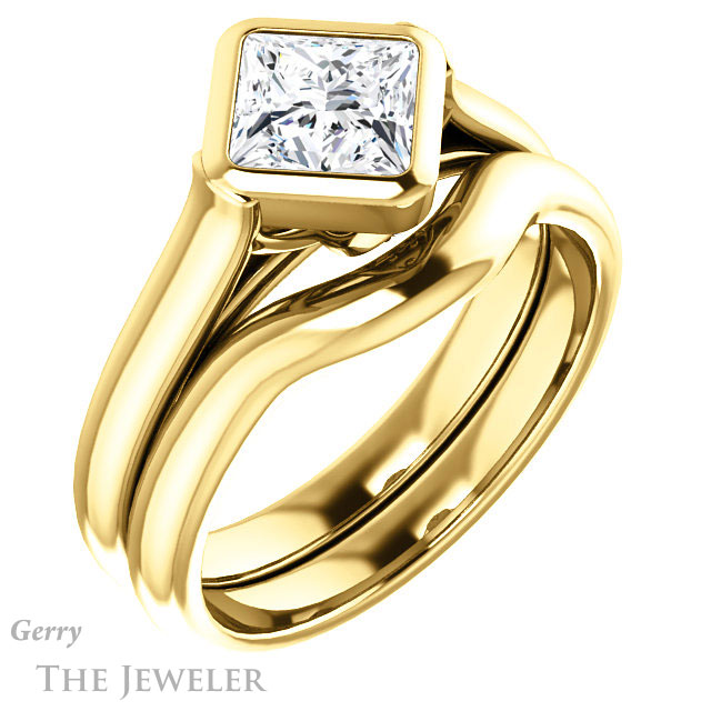 Princess Cut Forever One Moissanite Engagement Ring #GTJ1065-square-fo-y 6 Princess Cut Forever One Moissanite Engagement Ring #GTJ1065-square-fo-y