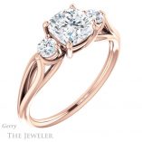 Cushion Cut Forever One Moissanite Engagement Ring #GTJ1066-cushion-fo-r