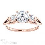 Cushion Cut Forever One Moissanite Engagement Ring #GTJ1066-cushion-fo-r