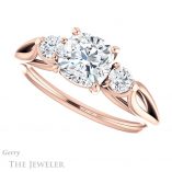 Cushion Cut Forever One Moissanite Engagement Ring #GTJ1066-cushion-fo-r