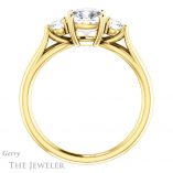 Cushion Cut Forever One Moissanite Engagement Ring #GTJ1066-cushion-fo-y 2 Cushion Cut Forever One Moissanite Engagement Ring #GTJ1066-cushion-fo-y