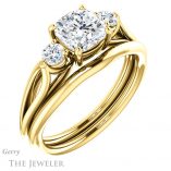 Cushion Cut Forever One Moissanite Engagement Ring #GTJ1066-cushion-fo-y 6 Cushion Cut Forever One Moissanite Engagement Ring #GTJ1066-cushion-fo-y
