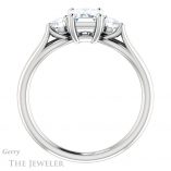 Emerald Cut Forever Brilliant Moissanite Engagement Ring #GTJ1066-emerald-fb-w