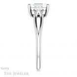 Emerald Cut Forever Brilliant Moissanite Engagement Ring #GTJ1066-emerald-fb-w